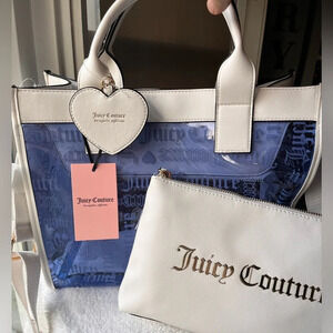 Juicy Couture Beachin Tote Clear Blue NWT